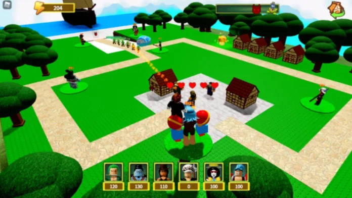Scena rozgrywki w grze One Piece Tower Defense