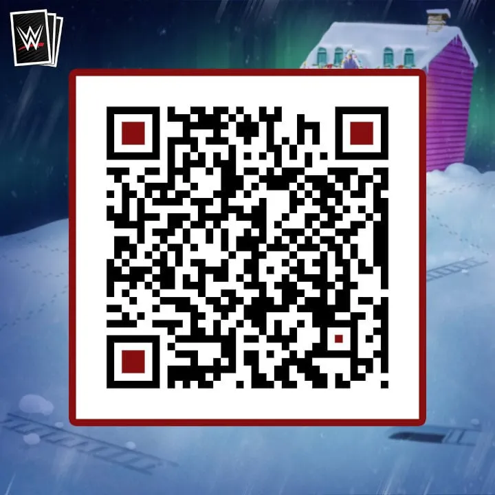 Ein WWE SuperCard-QR-Code