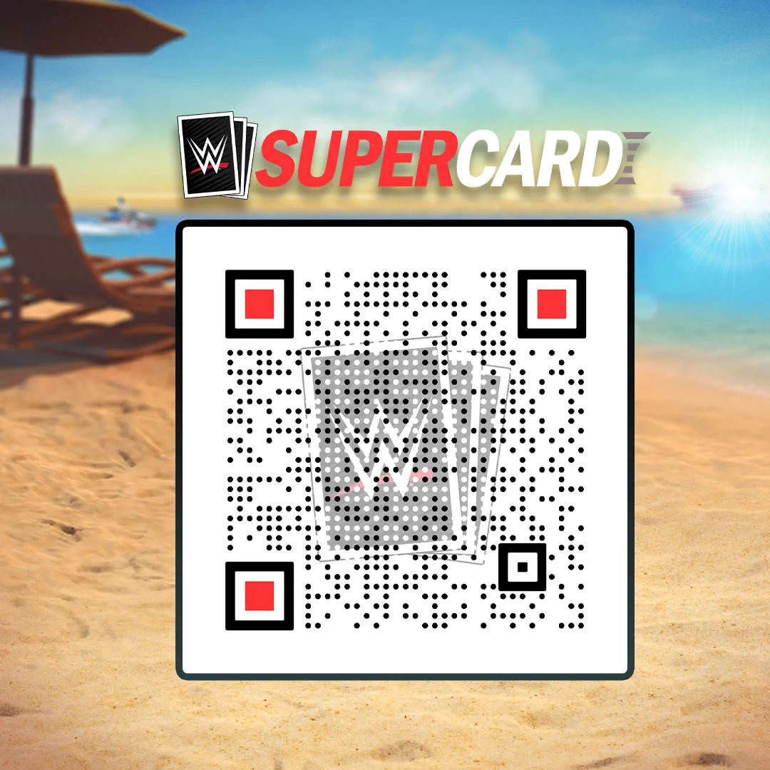 Ein WWE SuperCard-QR-Code