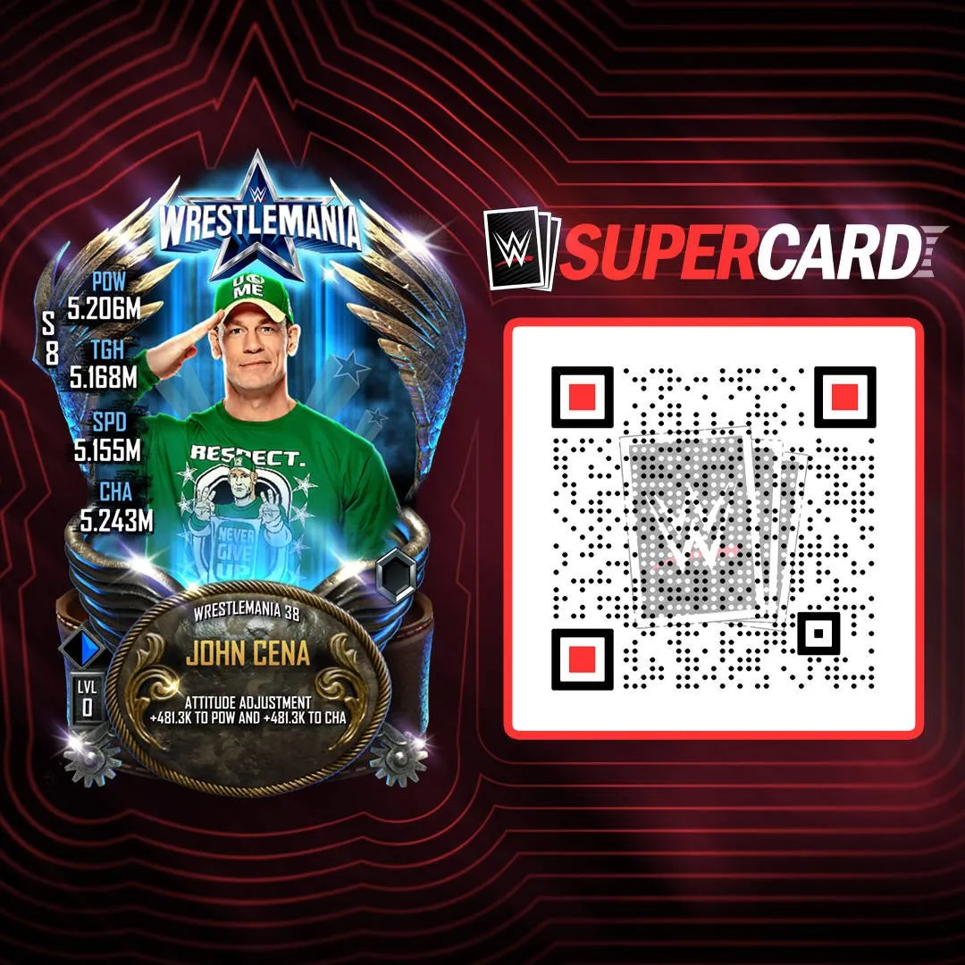 John Cena auf der WWE SuperCard.