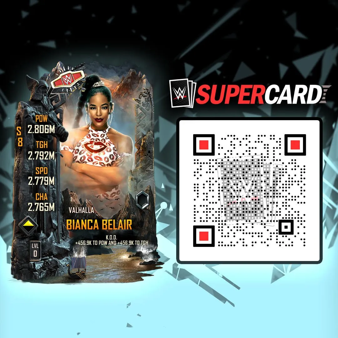 Eine WWE SuperCard QR-Code